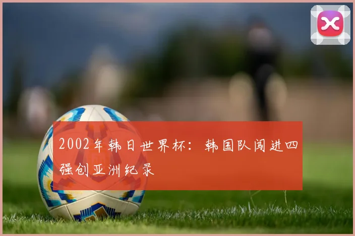 2002年韩日世界杯:韩国队闯进四强创亚洲纪录